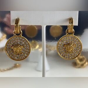 Authentic Versace earrings that match the Extreme Bling Necklace